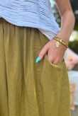 Sandbar Linen Blend Bloom Barrel Pant Olive